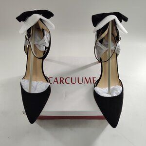 Carcuume Women's  Belleoo Strappy Black Velvet Size 9